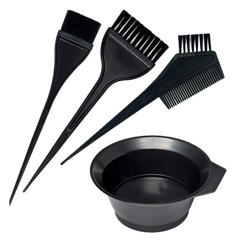 4pcs hair dye brush - set, bowl