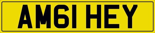 Amg hey number plate am61 - hey,