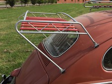 VW Classic Beetle roof rack Jim Dandy style powder coating with wood slats C9648