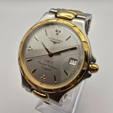 LONGINES CONQUEST L1.627.3 MENS WATCH STEEL/GOLD PLATED SWISS QUARTZ WITH PAPERS