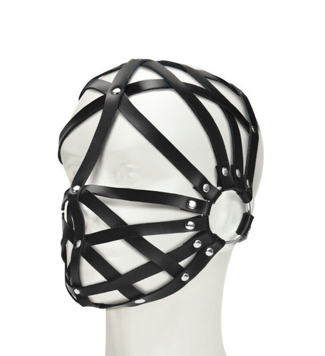 Bondage web hood - bdsm, pu