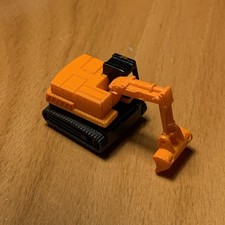 Vintage Galoob Micro Machines Construction Excavator Digger Orange Black