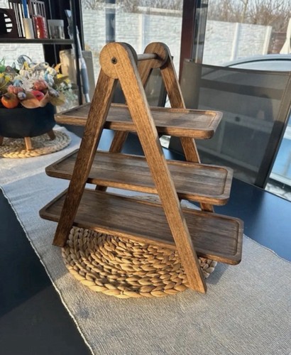 Wooden tier serving stand - tier,