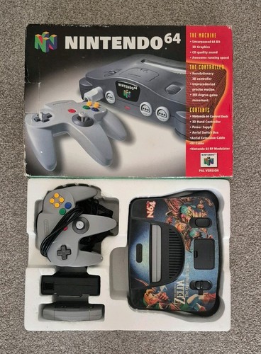 Nintendo grey console boxed - 64,
