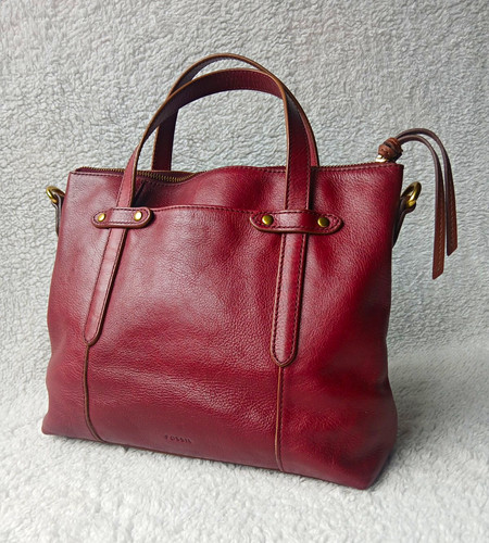 Fossil rich burgundy - fossil, leather