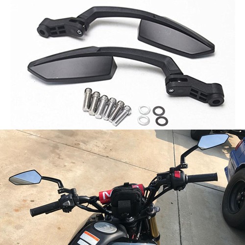 10mm black motorcycle rearview - motorcycle,