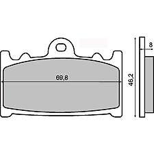 Set of 2 front brake pads
