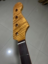 4-String Jazz Bass S S 20fret Roasted flame Maple Rosewood Electric bass neck