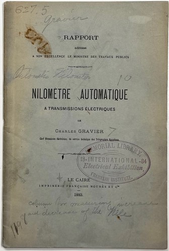 1883 nilomètre automatique - nilomÈtre,