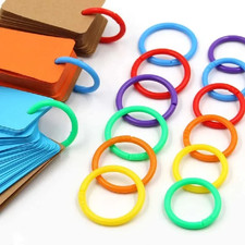 50pcs Plastic Loose-leaf Ring