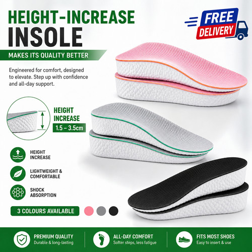 Height increase insoles men - height,