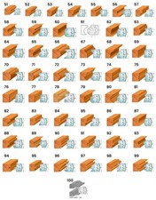 40mm Euro Universal Spindle Moulder Profile Knives Limitors No 51 to 100