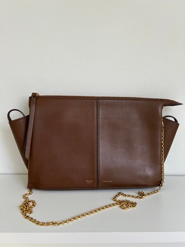 Celine chocolate brown leather - brown,