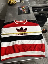 Vintage Adidas Originals Sweatshirt XL Colour Block White Red Black