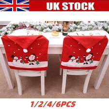 1/2/4/6PCS Christmas Chair Covers Dining Room Stretch Banquet Seat Cover Party
