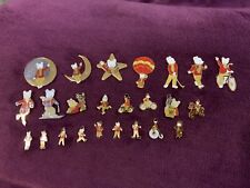 Vintage 1990s Rupert Bear Enamel Lapel Pin Badge Memorabilia Collection x 24