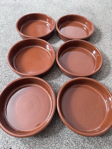 Ceramic terracotta tapas - terracotta, bowls