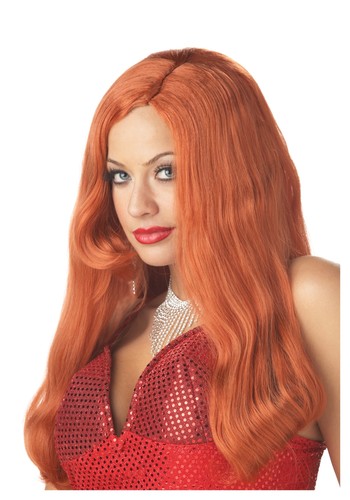 Red movie star wig - movie,