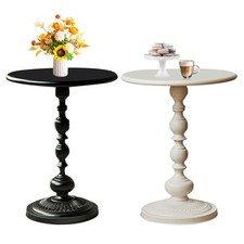 Metal Round Side Table End Table Small Accent Pedestal Table Nightstand Vintage