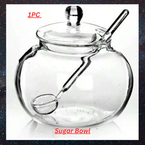 Transparent glass candy jar - transparent,