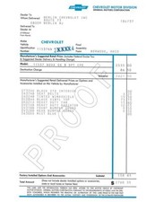 Nova 1966-69 Custom Reproduction Dealer Manufacturer’s Retail Window Sticker
