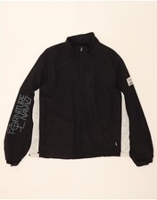 MURPHY & NYE Mens Graphic Rain Jacket UK 44 2XL Black Colourblock AN15