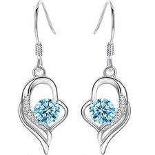 Silver Earrings Drop Dangle Jewellery 925 Sterling Hoop Huggie Gift Womens Girls