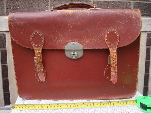 Vintage briefcase leather - briefcase,