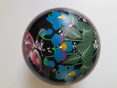 Lacquered hand painted paper - painted,