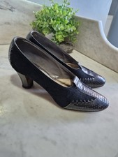 1920s Ladies Shoes Antique Leather And Suede Art Deco Charlston 