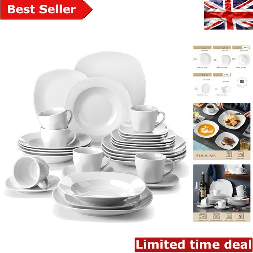 Ivory white piece crockery - 30-piece,