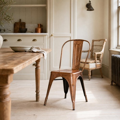 Tolix inspired metal dining - tolix,