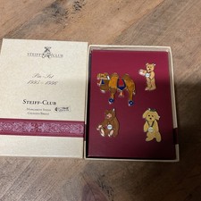 Steiff Club Pin Set 1995-96 Box In Excellent Condition.