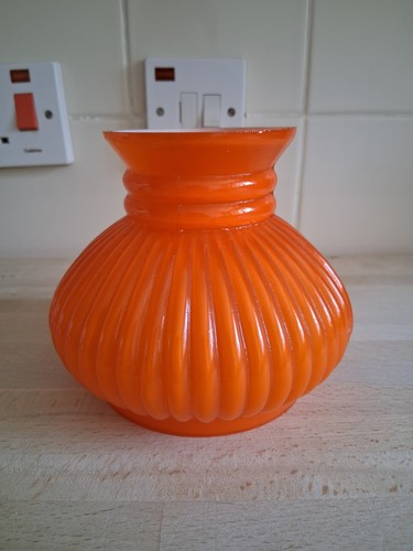 Vintage 1960s orange oil lamp - vintage,