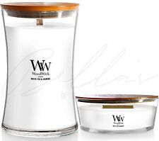 WOODWICK White Tea Jasmine Scented Candle *Ellipse / Large Hourglass* *CHOOSE*
