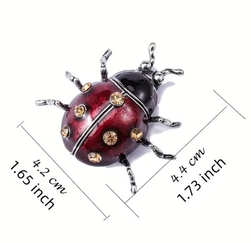 Fashion lady bug brooch - lady,