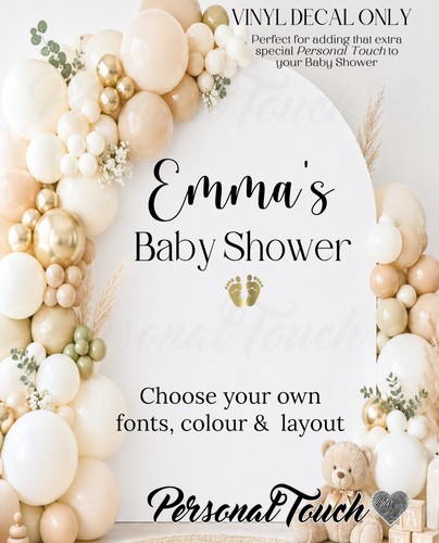 Personalised baby shower vinyl - personalised,
