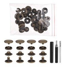 25Set Leather Snap Fasteners