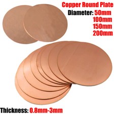 Copper Plate Sheet Round Dia