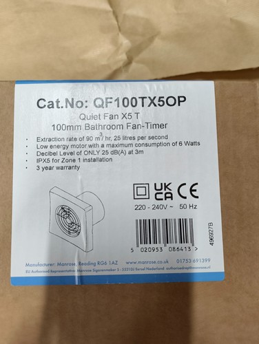 Manrose quiet fan - fan, x5