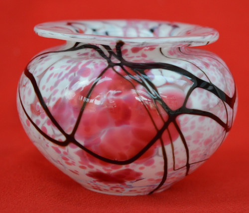 Studio art glass small vase - art,