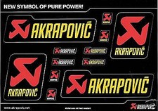 AKRAPOVIC FAIRING STICKER SHEET SET DECAL RACE TRACK BIKE ZX6R