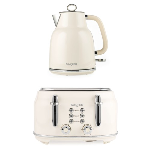 Salter cream retro kettle - cream,