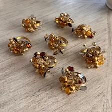 Set of 8 Beaded Napkin Rings