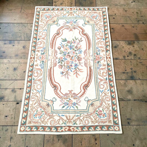 Vintage kashmiri floral rug - kashmiri,
