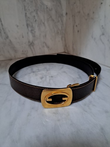 Vintage gucci brown belt - brown,