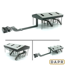 DAPR - N Gauge Scenery Building Kit - Covered Fuel Depot Gantry Filling Station