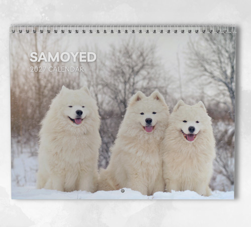 Samoyed calendar 2027 monthly - calendar, 2027: