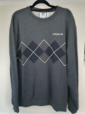 Adidas Argyle Crewneck sweatshirt Medium New With Tags