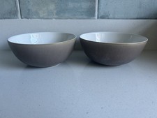 Denby Truffle Cereal Bowls x 2 Diameter - 15.5cm or 6"). VGC. Soup bowl 